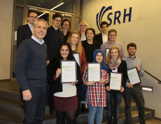 Die Jury und die Stipendiaten - Foto: SRH Die Jury und die Stipendiaten - Foto: SRH