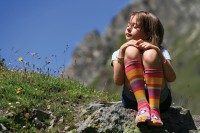 Mädchen genießt die Natur