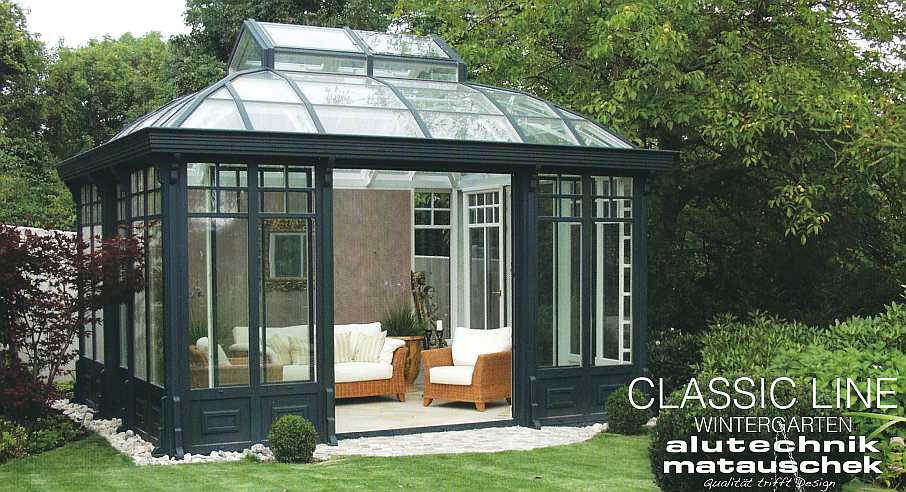 Wintergarten alleinstehend im Grünen