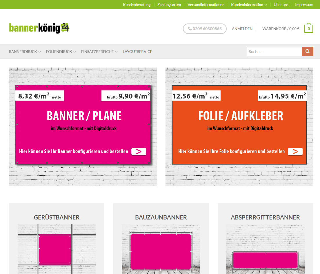 bannerkönig24 - Die Online-Druckerei