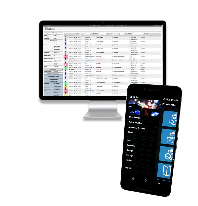 ShuttlePilot am PC und als APP ShuttlePilot am PC und als APP