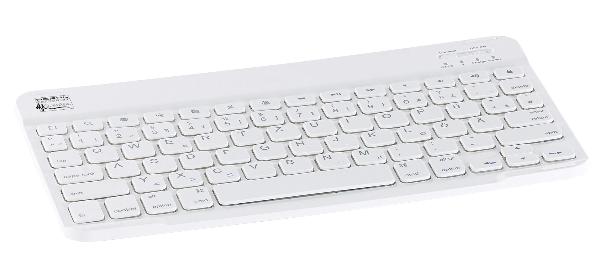 Mobile Bluetooth-Tastatur mit Scissor-Tasten, optimiert für macOS und iOS Mobile Bluetooth-Tastatur mit Scissor-Tasten, optimiert für macOS und iOS
