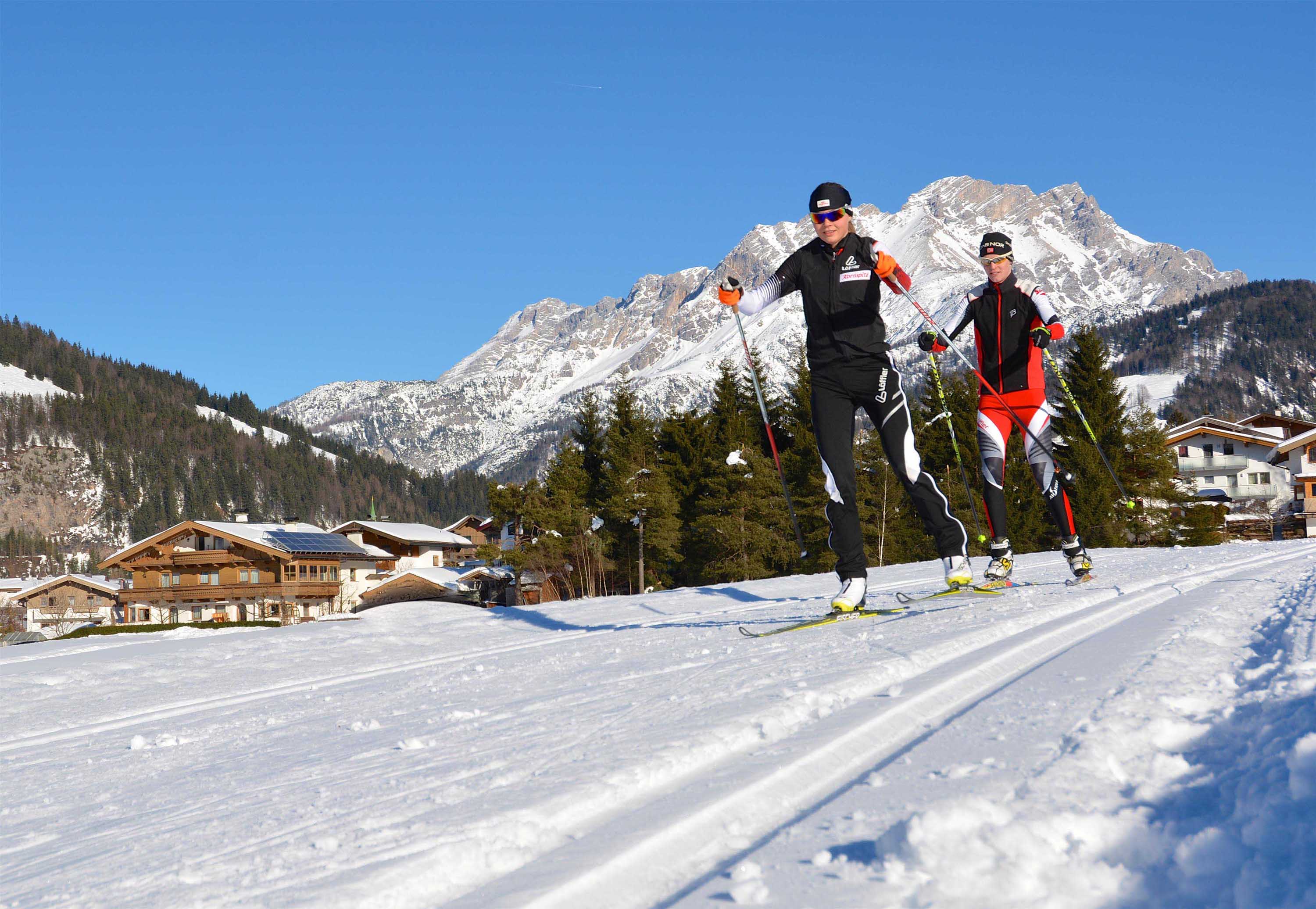Langlauf im Pillerseetal.