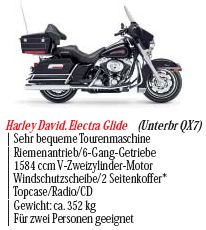 Elektra Glide (Bildquelle: DERTOURISTIK) Elektra Glide (Bildquelle: DERTOURISTIK)