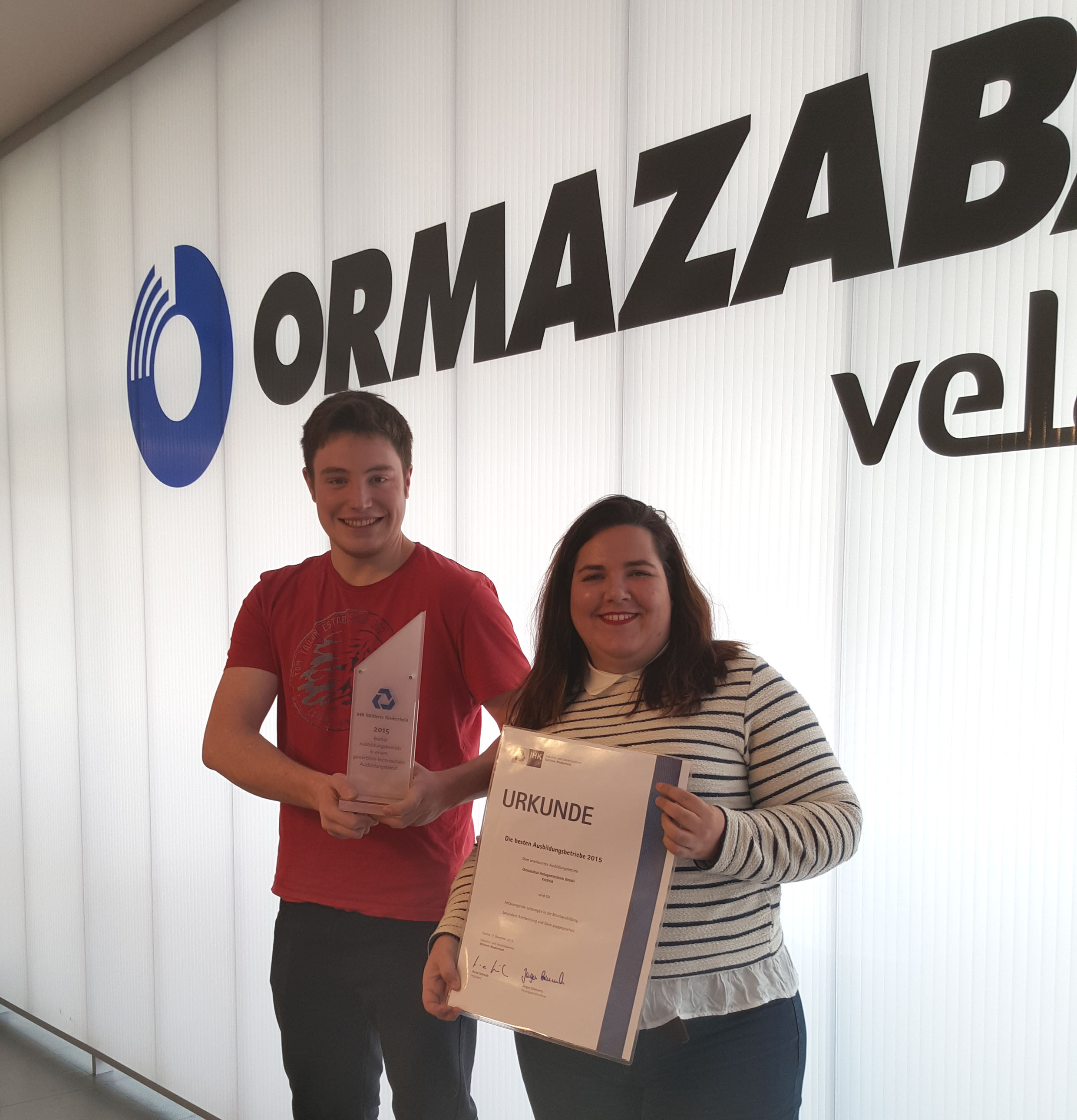 Ormazabal wurde als bester Ausbildungsbetrieb im gewerblich-technischen Bereich ausgezeichnet.