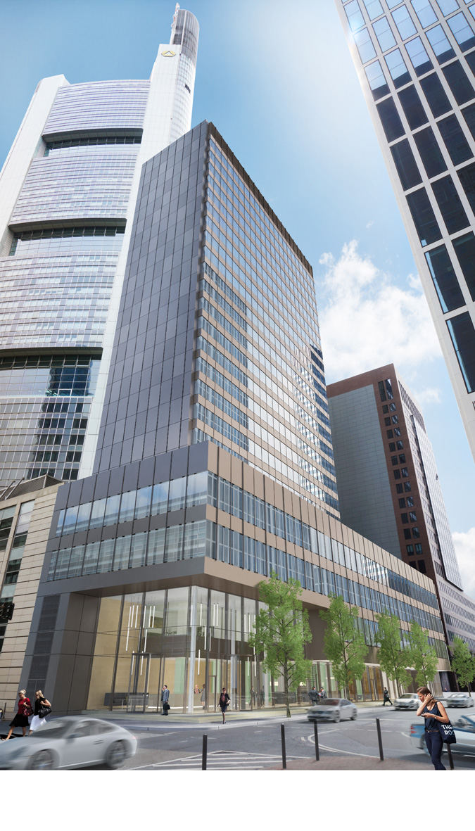 Früheres Commerzbank-Hochhaus wird 'Global Tower' (GEG). Früheres Commerzbank-Hochhaus wird 'Global Tower' (GEG).