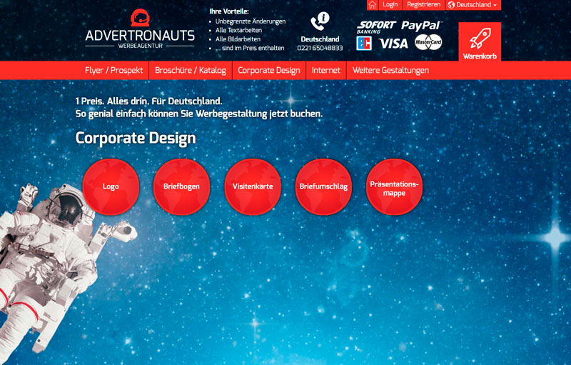 Corporate Design bei Advertronauts Deutschland Corporate Design bei Advertronauts Deutschland