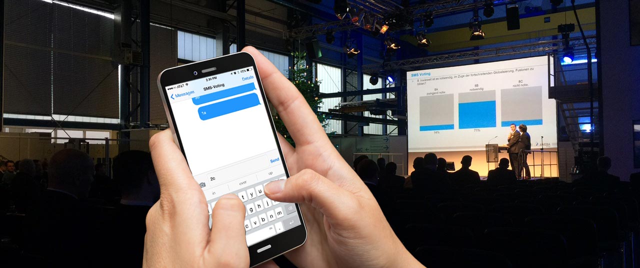 SMS Live Voting - Abstimmen per SMS bei einem Vortrag auf einem Kongress