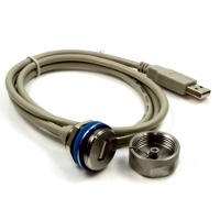 ES&S - KAB-IP67-V2-USB-A-F-USB-A-M-1000RK, IP67 Lösung aus Edelstahl ES&S - KAB-IP67-V2-USB-A-F-USB-A-M-1000RK, IP67 Lösung aus Edelstahl