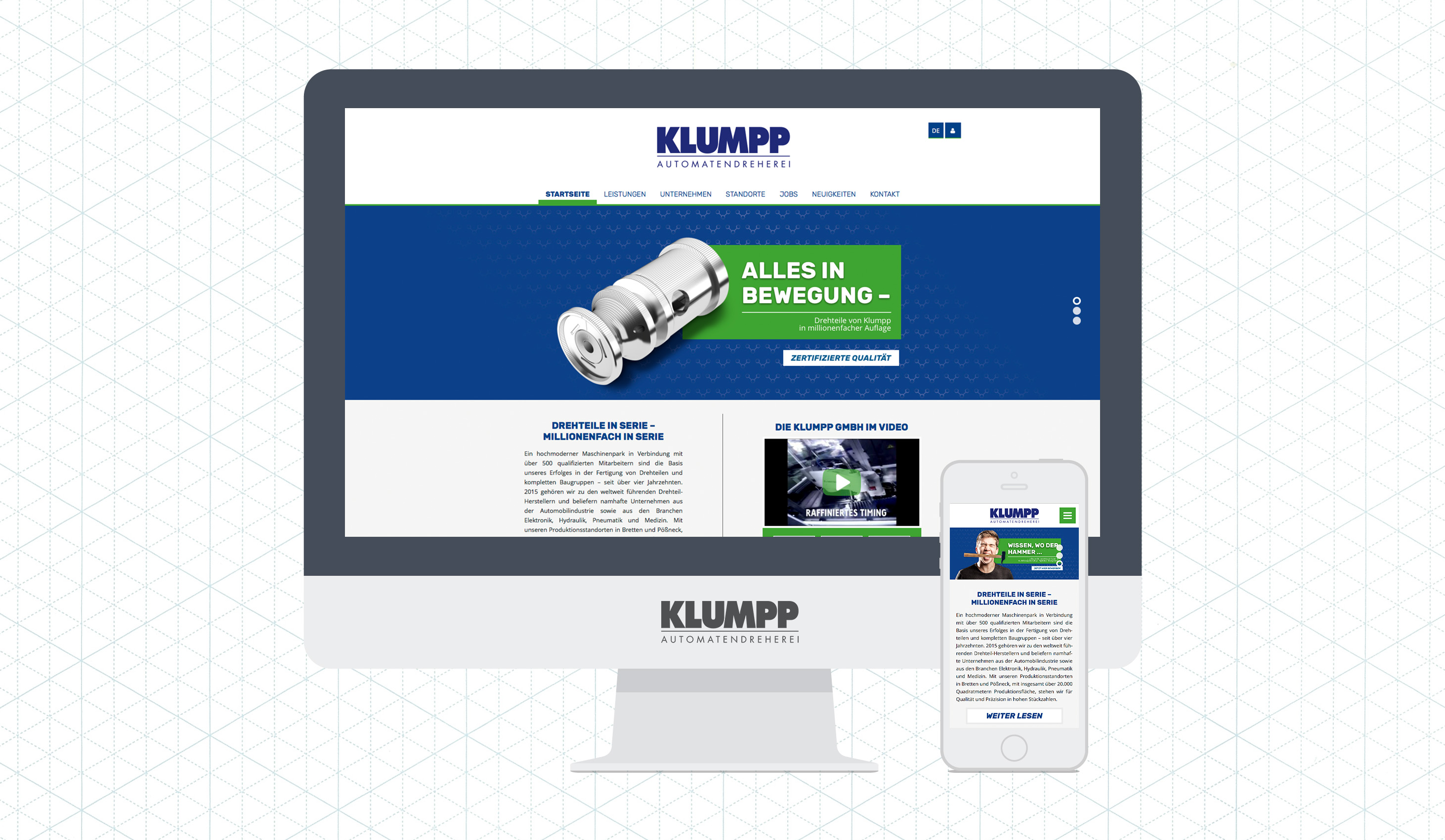 Homepage der Klumpp GmbH, realisiert von ROT GRÜN BLAU aus Pforzheim Homepage der Klumpp GmbH, realisiert von ROT GRÜN BLAU aus Pforzheim