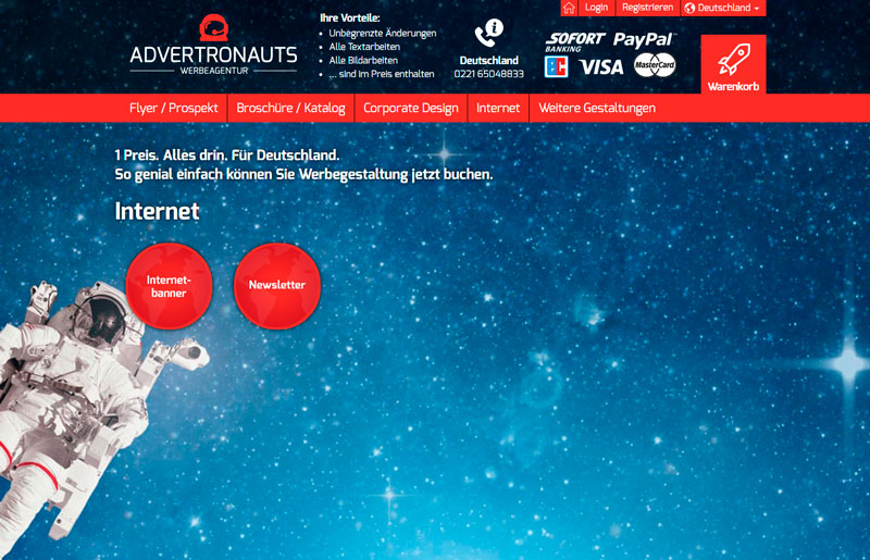 Internet bei Advertronauts Deutschland Internet bei Advertronauts Deutschland