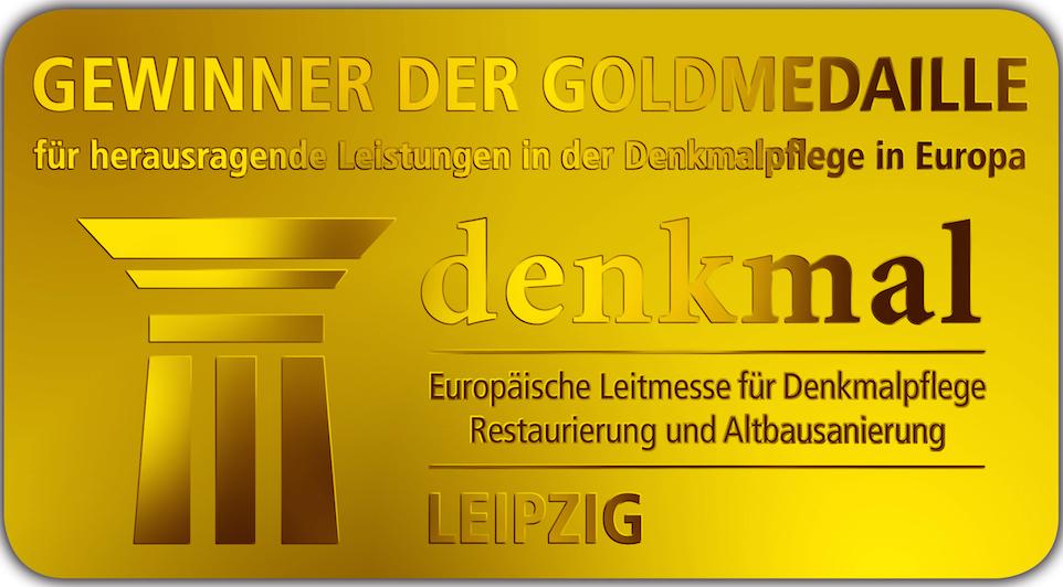 Die Goldmedaille der denkmal. Eine begehrte Auszeichnung für herausragende Leistungen im europäische