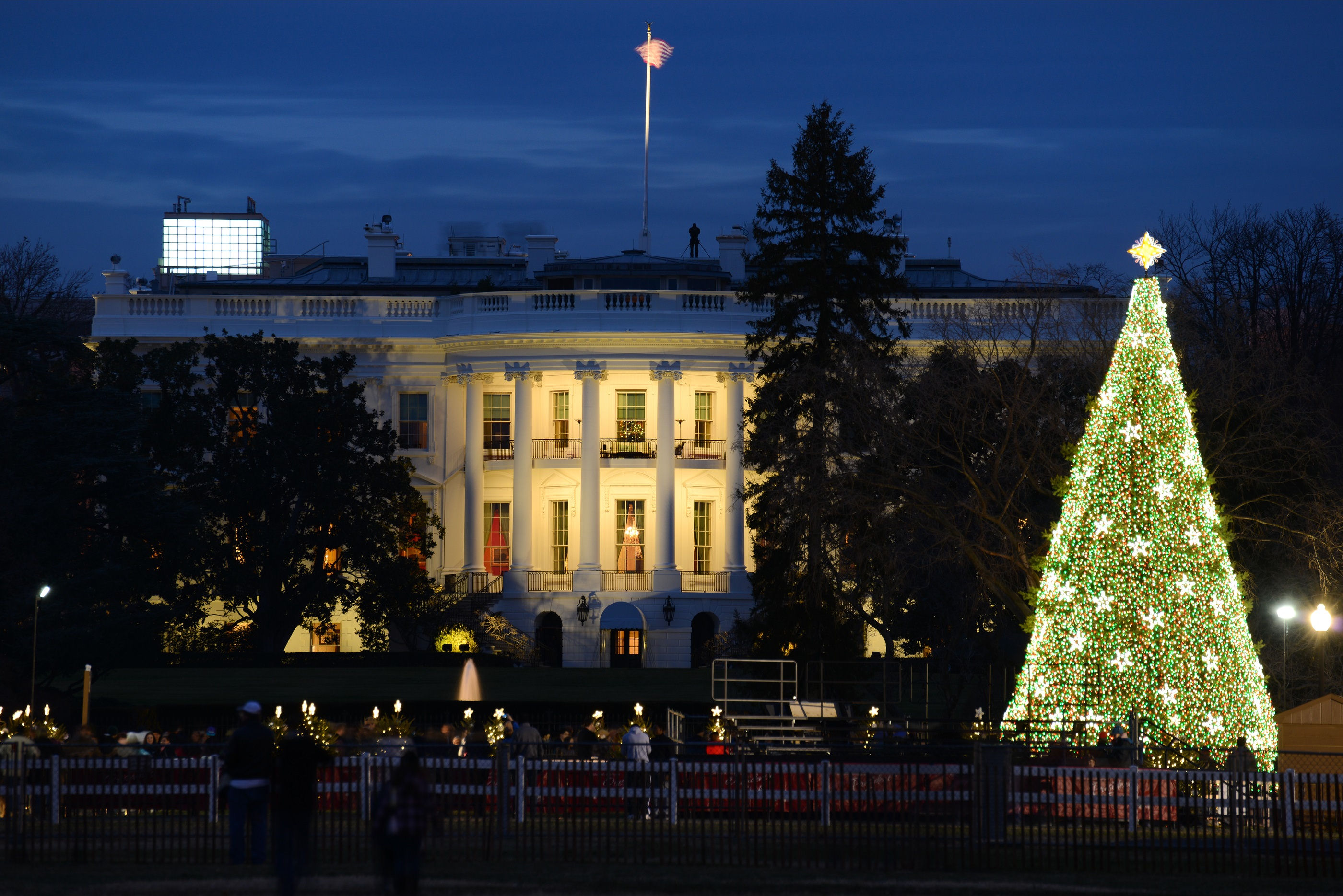 Der"National Christmas Tree" vor dem Weißen Haus in Washington (Bildquelle: Destination DC Der"National Christmas Tree" vor dem Weißen Haus in Washington (Bildquelle: Destination DC