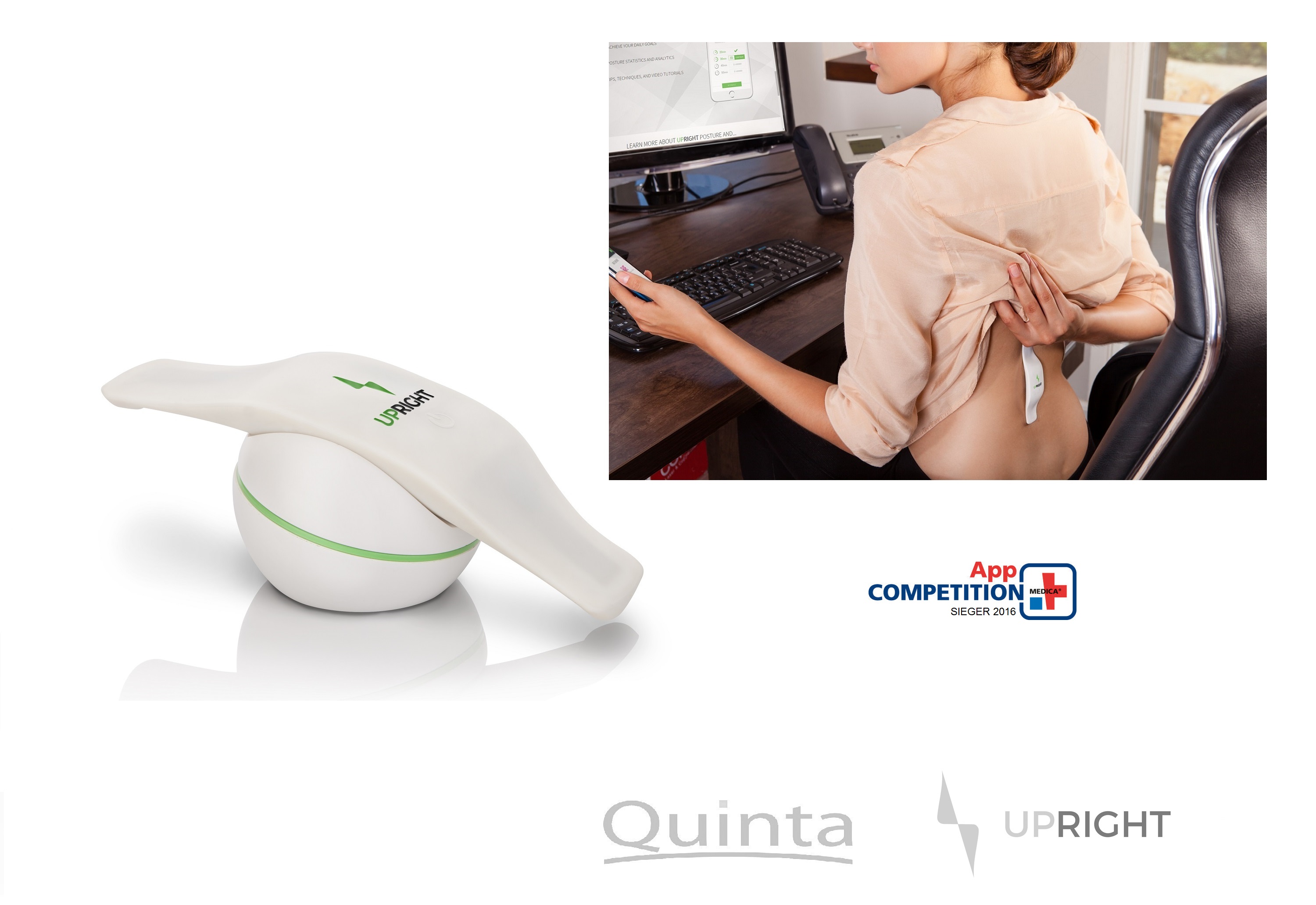 Gewinner der 5. MEDICA App COMPETITION 2016 - UPRIGHT Rückenfitness Trainer