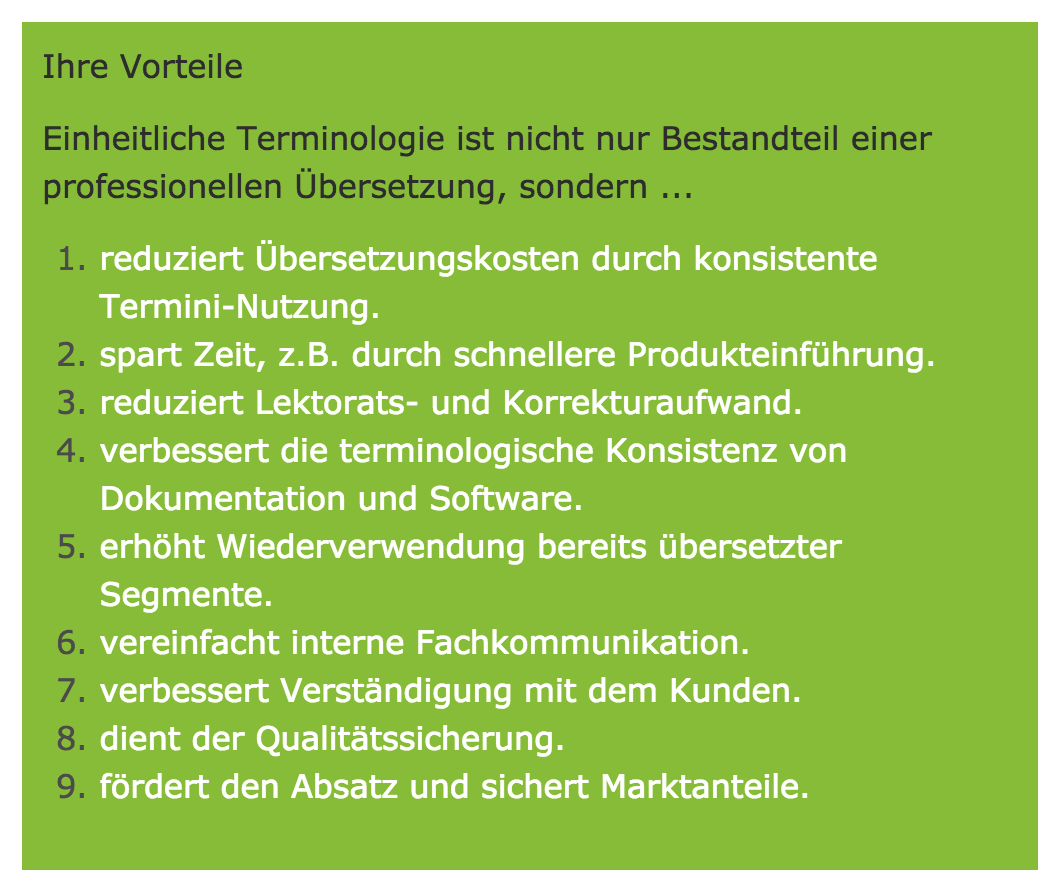 Terminologie-Management imÜbersetzungsbüro