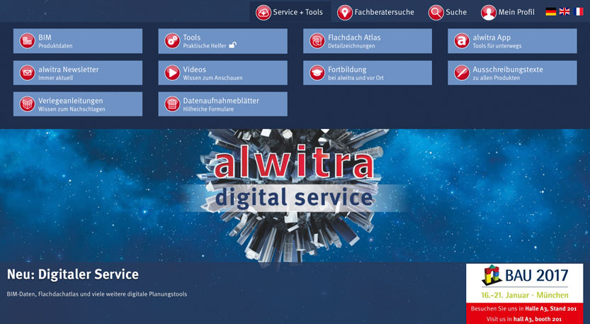 Im Internet bündelt alwitra unter dem Bereich Service+Tools jetzt seine digitalen Angebote. (Bildque Im Internet bündelt alwitra unter dem Bereich Service+Tools jetzt seine digitalen Angebote. (Bildque
