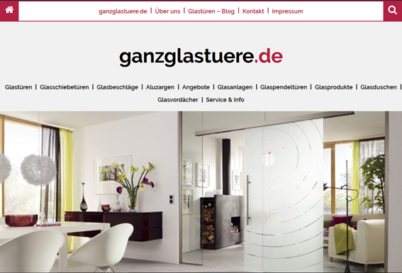 Die neue Website von ganzglastuere.de - jetzt auch für Smartphones und Tablets optimiert Foto: ganz Die neue Website von ganzglastuere.de - jetzt auch für Smartphones und Tablets optimiert Foto: ganz
