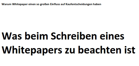 Whitepaper gehören im B2B zu den relevantesten und am häufigsten genutzten Informationsquellen. Whitepaper gehören im B2B zu den relevantesten und am häufigsten genutzten Informationsquellen.