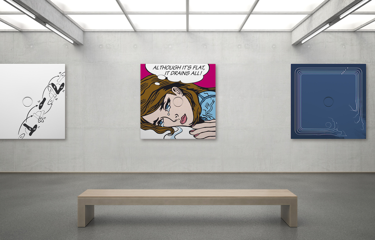 Bei Bettes Jubiläumsaktion zur BetteFloor trifft Kunst auf Badarchitektur. (Bildquelle: Bette GmbH&a