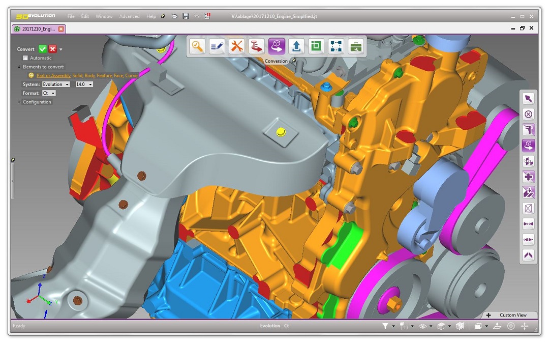 Neue Software-Version erlaubt Konvertierung aller gängigen CAD Daten in das FBX Format (Bildquelle: 