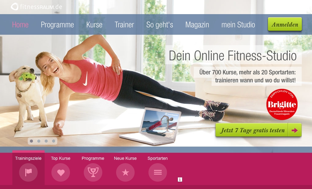 fitnessRAUM.de - das Online-Fitnessstudio (Bildquelle: fitnessRAUM.de GmbH)