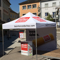 Faltzelt der Bezirksrundschau