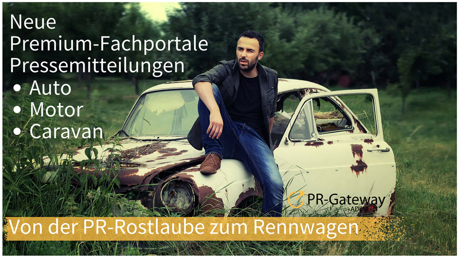 Neue Premium Fachportale für Online-Pressemitteilungen im Bereich Auto, Motor Caravan