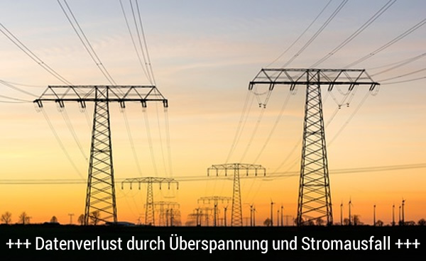 Datenverlust durchÜberspannung und Stromausfall (Bildquelle: Fotolia.de) Datenverlust durchÜberspannung und Stromausfall (Bildquelle: Fotolia.de)