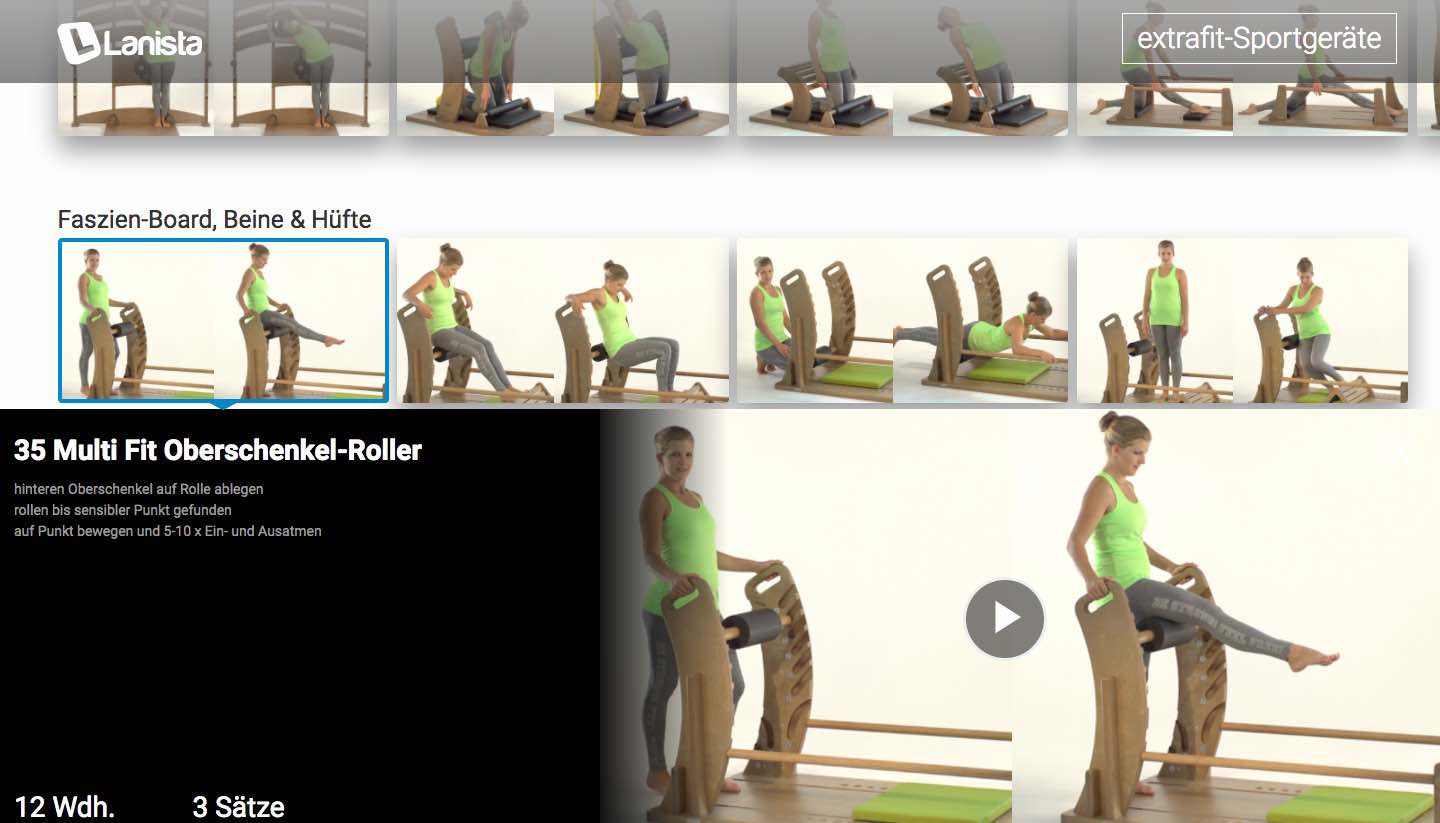 Extrafit Geräteübungen in Lanista Software Extrafit Geräteübungen in Lanista Software