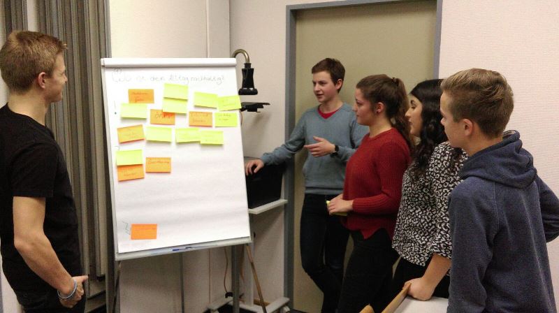 Brainstorming der Schüler von Umweltprofis von morgen Brainstorming der Schüler von Umweltprofis von morgen