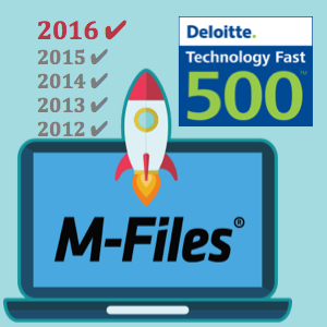 M-Files gehört seit sieben Jahren zu den wachstumsstärksten Technologieunternehmen in EMEA M-Files gehört seit sieben Jahren zu den wachstumsstärksten Technologieunternehmen in EMEA