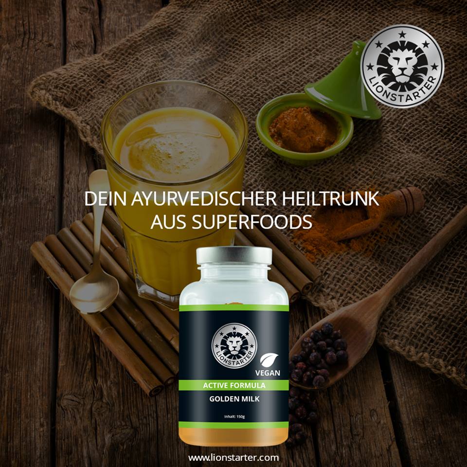 Lionstarter GOLDEN MILK - Genuss mit Kurkuma Lionstarter GOLDEN MILK - Genuss mit Kurkuma