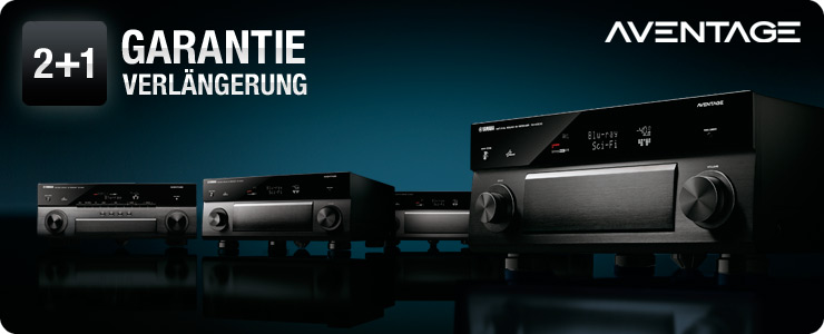 Yamaha bietet für AV-Receiver der AVENTAGE Serie eine kostenlose Garantieverlängerung an. Yamaha bietet für AV-Receiver der AVENTAGE Serie eine kostenlose Garantieverlängerung an.