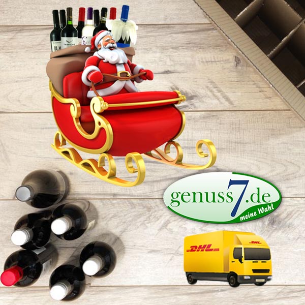 Wein& Geschenke zu Weihnachten blitzschnell und sicher.