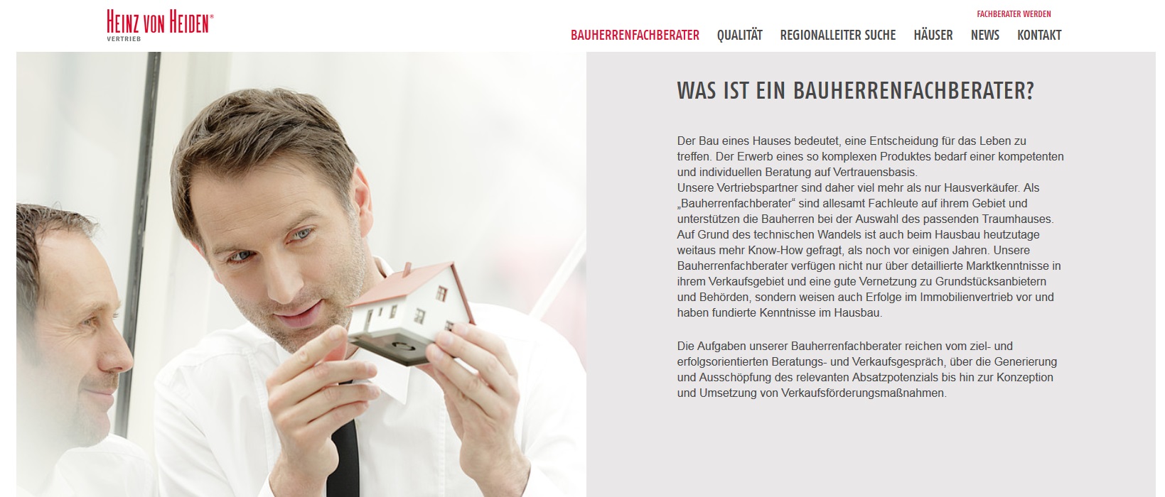 Bauherrenfachberater.de - Heinz von Heiden geht mit neuer Vertriebsplattform online Bauherrenfachberater.de - Heinz von Heiden geht mit neuer Vertriebsplattform online