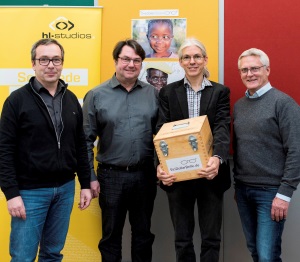 (Foto: hl-studios, Erlangen): Martin Aufmuth (2.v.r.) und die Verantwortlichen von hl-studios GmbH (Foto: hl-studios, Erlangen): Martin Aufmuth (2.v.r.) und die Verantwortlichen von hl-studios GmbH