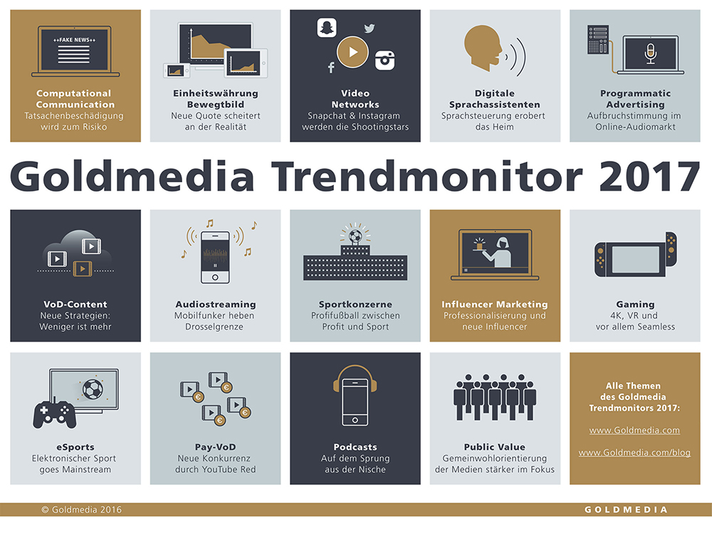 Infografik Goldmedia Trendmonitor 2017,©Goldmedia/Franziska Veh