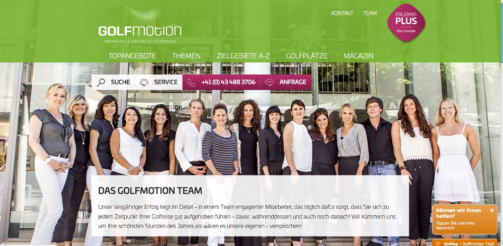 Golfmotion.com im neuen Webdesign