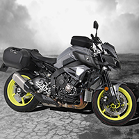 Yamaha MT-10 mit Orbit Sidecase und Tankrucksack Daypack 2.0