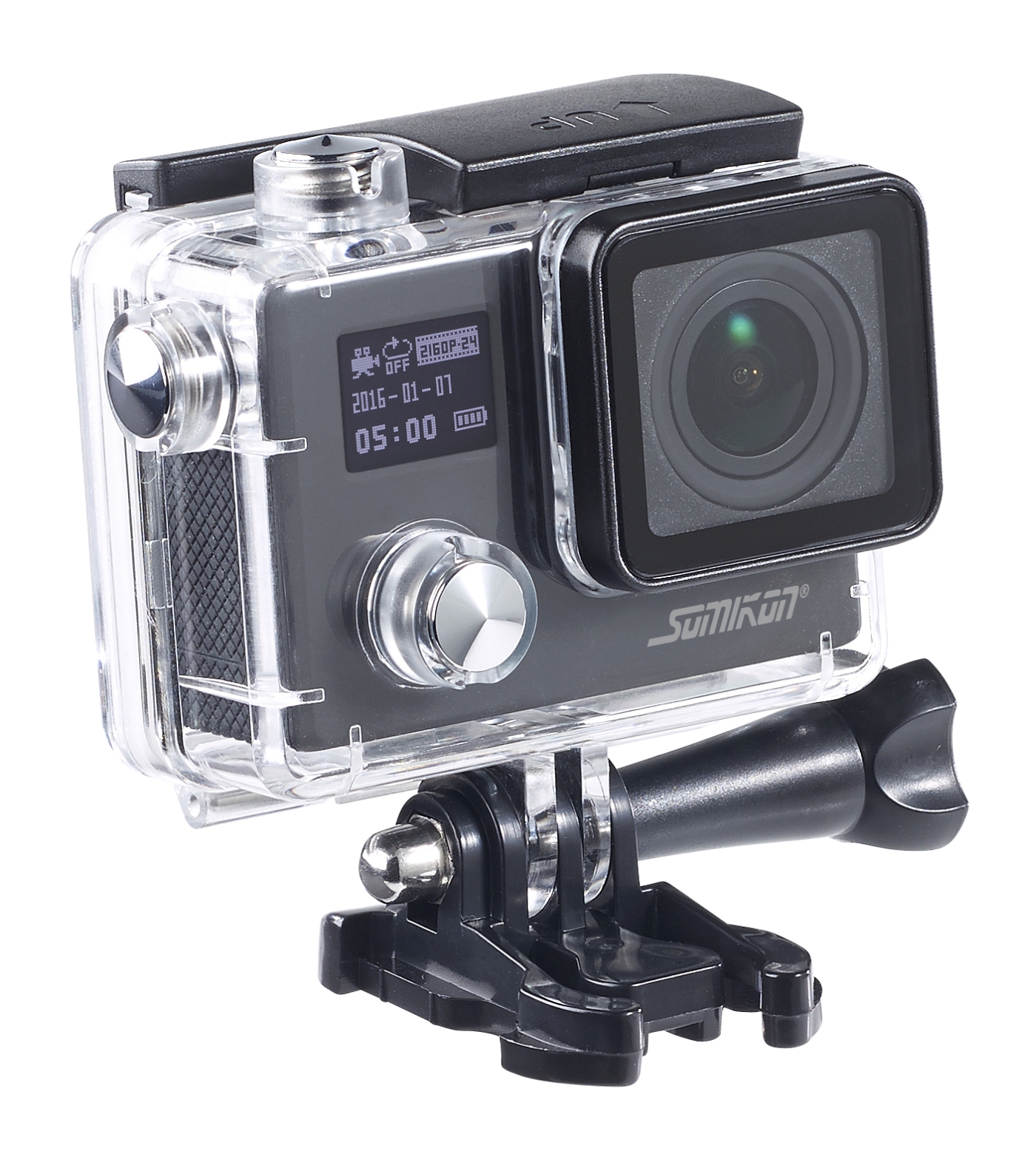 Somikon 4K-Action-Cam für UHD-Videos, mit 2 Displays& 16-MP-Sony-Sensor, IP68, www.pearl.de