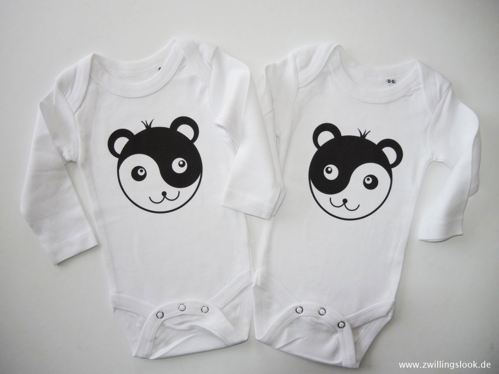 Zwillingsbodys"Panda" in Yin-Yang-Optik Zwillingsbodys"Panda" in Yin-Yang-Optik