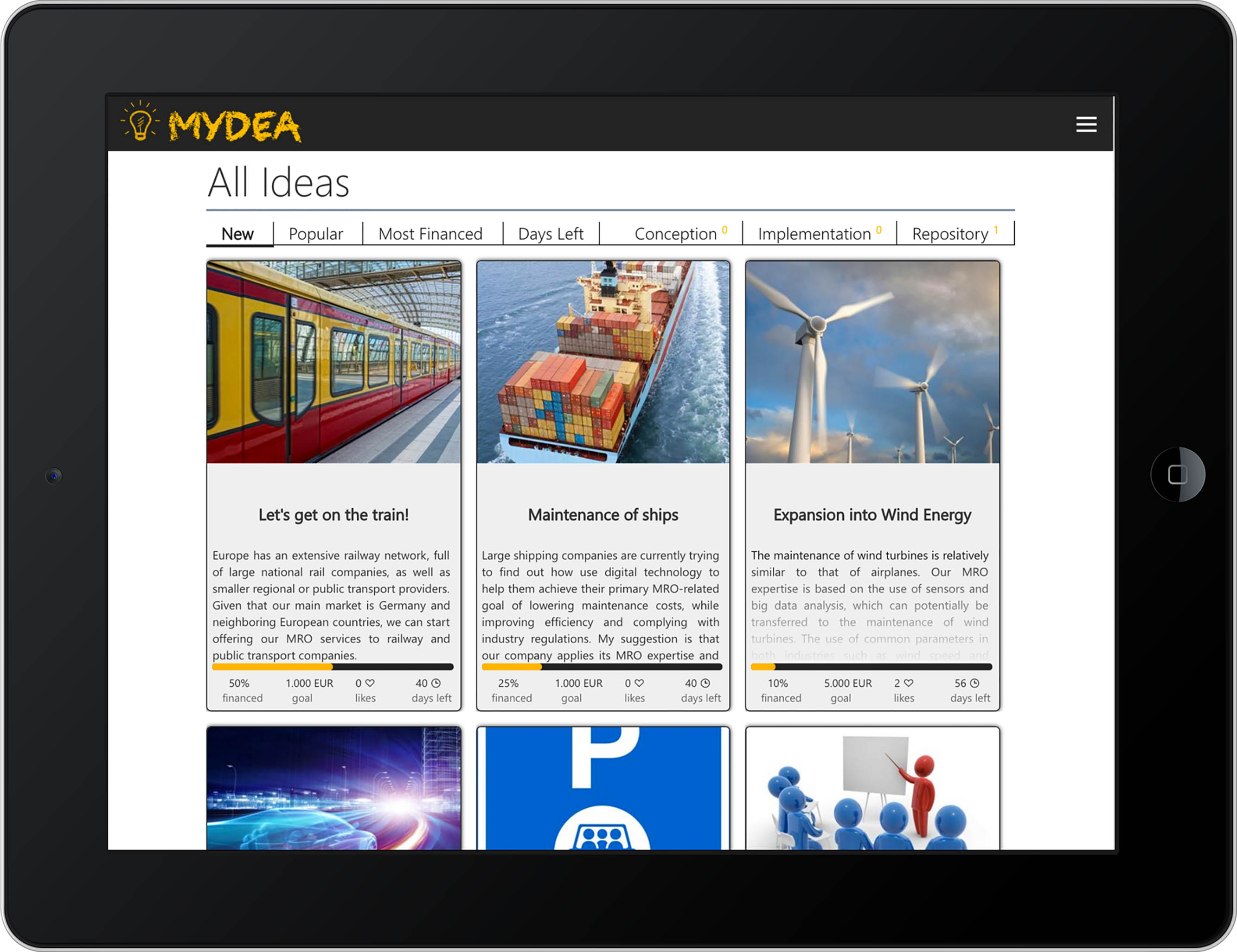 Innovationsmanagement mit Mydea