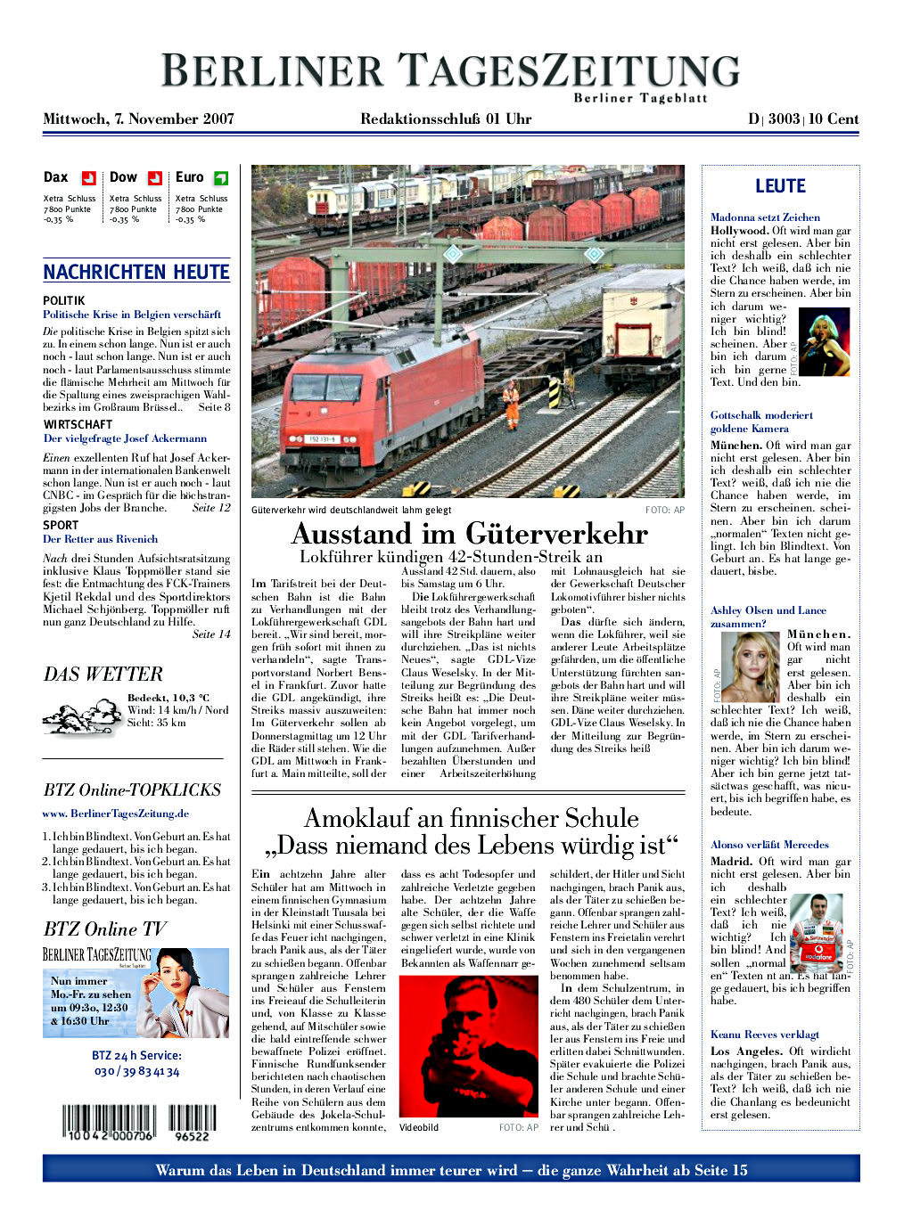 BERLINER TAGESZEITUNG