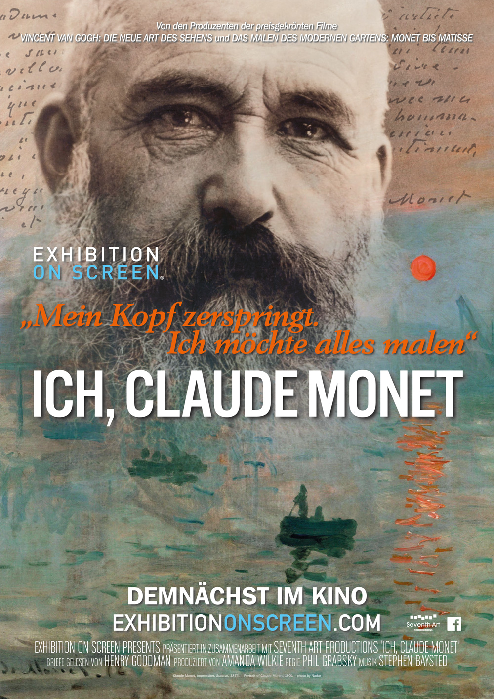 Die Dokumentation"ICH, CLAUDE MONET" ist ab dem 19.02.2017 inüber 50 deutschen Kinos zu se Die Dokumentation"ICH, CLAUDE MONET" ist ab dem 19.02.2017 inüber 50 deutschen Kinos zu se