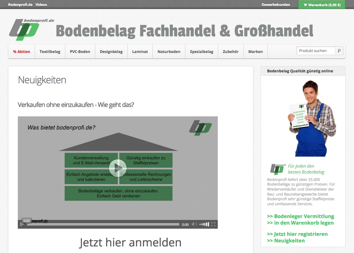 Auf http://bodenprofi.de/Neuigkeiten wird erklärt, wie der neue Bodenbelag Großhandel funktioniert