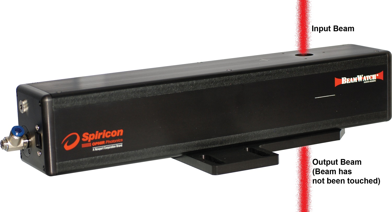 Der Laserstrahl wird bei der Messung des Strahlprofils mit BeamWatch nicht unterbrochen. (Bildquelle Der Laserstrahl wird bei der Messung des Strahlprofils mit BeamWatch nicht unterbrochen. (Bildquelle