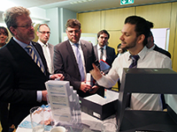 v.l. Marcel Huber (Minister f. Bundesangelegenh.), Stefan Löw (Landrat), Eike Thies - (fileee)