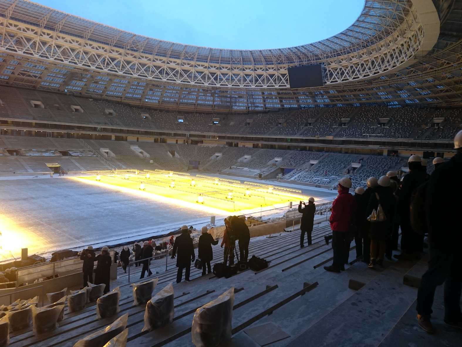 Das russische Nationalstadion Luschniki im Umbau. (Bildquelle: Dominik Drießen)