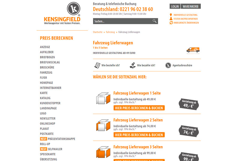 Werbung auf Lieferwagen Werbung auf Lieferwagen