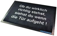 Bild der Fußmatte mit Witz